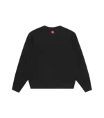 APPLIQUE JUMBO RUNNING DOG CREWNECK BLACK 1