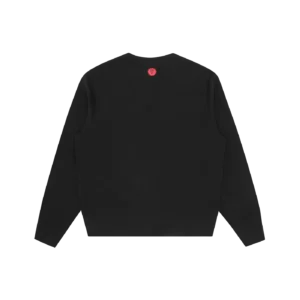 APPLIQUE JUMBO RUNNING DOG CREWNECK BLACK 1