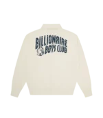 ARCH LOGO WASHED QUARTER ZIP ECRU 1