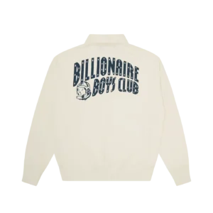 ARCH LOGO WASHED QUARTER ZIP ECRU 1