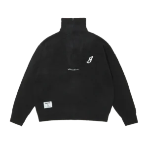 BILLIONAIRE BOYS CLUB X EDDIE BAUER HALF ZIP UP KNIT BLACK