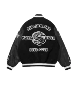BILLIONAIRE BOYS CLUB X MANASTASH LEATHER SLEEVE JACKET BLACK 1