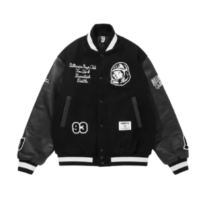 BILLIONAIRE BOYS CLUB X MANASTASH LEATHER SLEEVE JACKET BLACK
