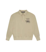 BOAT CLUB WASHED QUARTER SNAP TAUPE