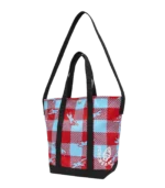 CHECKER RUNNING DOG TOTE BAG RED BLUE 1