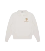 CLUBHOUSE KNITTED COLLARED JUMPER OFF WHITE