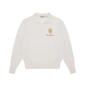 CLUBHOUSE KNITTED COLLARED JUMPER OFF WHITE