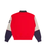 COLLARED WARM UP SWEATSHIRT RED 1