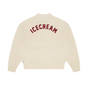 COLLEGE KNITTED CARDIGAN ECRU