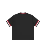 COLLEGE V NECK SPORTS JERSEY BLACK 1
