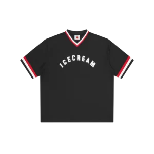 COLLEGE V NECK SPORTS JERSEY BLACK
