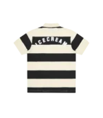 CONES & BONES STRIPED POLO SHIRT BLACK OFF WHITE 1