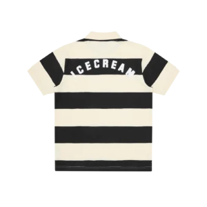 CONES & BONES STRIPED POLO SHIRT BLACK OFF WHITE 1