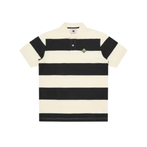 CONES & BONES STRIPED POLO SHIRT BLACK OFF WHITE