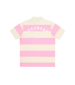 CONES & BONES STRIPED POLO SHIRT PINK CREAM 1