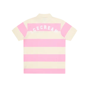 CONES & BONES STRIPED POLO SHIRT PINK CREAM 1