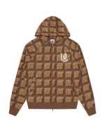 Chocolate Waffle Zip Through Hood