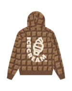 Chocolate Waffle Zip Through Hood