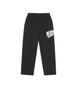 DISTORTED ARCH LOGO STRAIGHT LEG SWEATPANTS BLACK