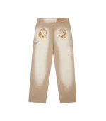 DISTRESSED ASTRO DENIM CARPENTER PANTS SAND WASH 1