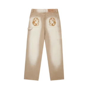 DISTRESSED ASTRO DENIM CARPENTER PANTS SAND WASH 1