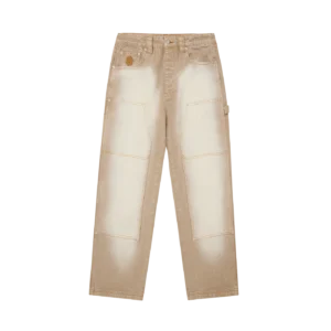 DISTRESSED ASTRO DENIM CARPENTER PANTS SAND WASH