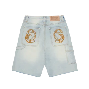 DISTRESSED ASTRO DENIM CARPENTER SHORTS LIGHT WASH BLUE 1