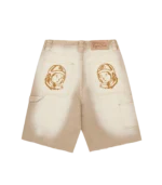 DISTRESSED ASTRO DENIM CARPENTER SHORTS SAND WASH 1