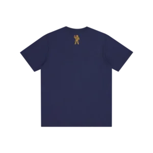 EMBROIDERED CREST LOGO OVERSIZED T SHIRT NAVY 1