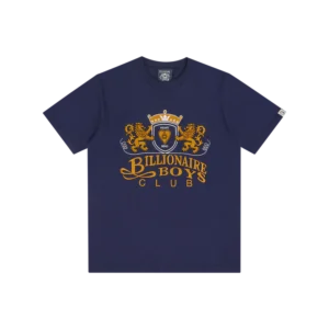 EMBROIDERED CREST LOGO OVERSIZED T SHIRT NAVY