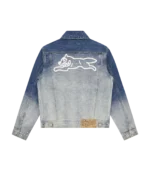 FADE OUT RUNNING DOG DENIM TRUCKER JACKET MID WASH BLUE 1
