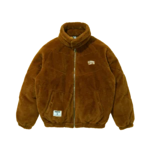 FUR DOWN JACKET BROWN