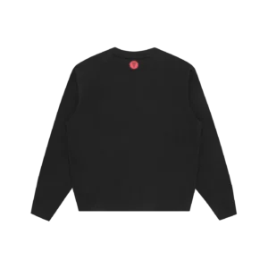 GLITTER RUNNING DOG CREWNECK BLACK 1
