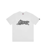 GLITTER RUNNING DOG T SHIRT WHITE