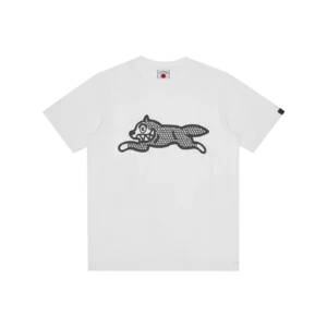 GLITTER RUNNING DOG T SHIRT WHITE