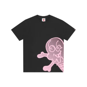 HALFTONE JUMBO CONES & BONES T SHIRT BLACK