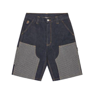 HICKORY PANEL DENIM CARPENTER SHORTS INDIGO