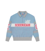 IC CUBS COLLARED QUARTER ZIP BLUE PINK