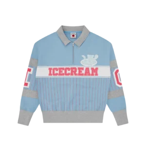 IC CUBS COLLARED QUARTER ZIP BLUE PINK