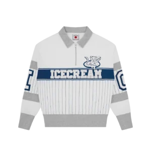 IC CUBS COLLARED QUARTER ZIP WHITE BLUE