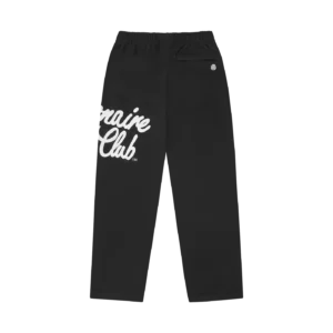 LARGE SCRIPT LOGO WIDE LEG SWEATPANTS BLACK 1