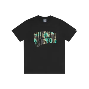 LEOPARD CAMO ARCH LOGO T SHIRT BLACK