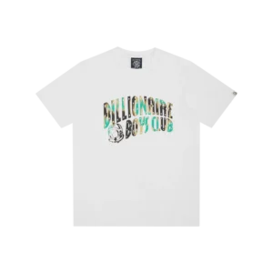 LEOPARD CAMO ARCH LOGO T SHIRT WHITE
