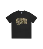 LEOPARD PRINT ARCH LOGO T SHIRT BLACK