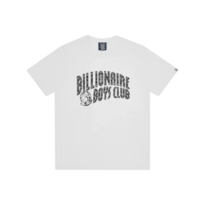 LEOPARD PRINT ARCH LOGO T SHIRT WHITE