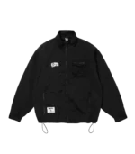 MESH POCKET NYLON JACKET BLACK