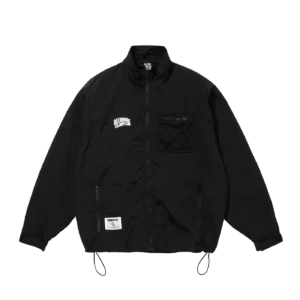 MESH POCKET NYLON JACKET BLACK