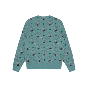 MONOGRAM KNITTED CREWNECK BLUE 1