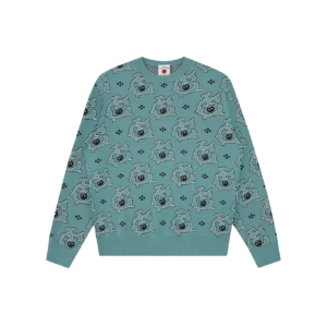 MONOGRAM KNITTED CREWNECK BLUE