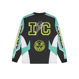 MOTORCYCLE L S T SHIRT BLACK GREEN 1